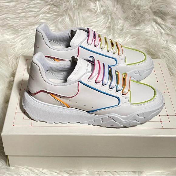 ‼️SOLD‼️Alexander McQueen Multicolor Outline Court Sneakers 38 - Picture 4 of 10